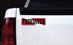 10in x 3in Free Diver Bumper Sticker Vinyl Sports Vehicle Window Door Decal