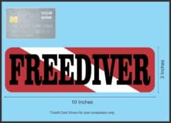 10in x 3in Free Diver Bumper Magnet Vinyl Sport Vehicle Magnets