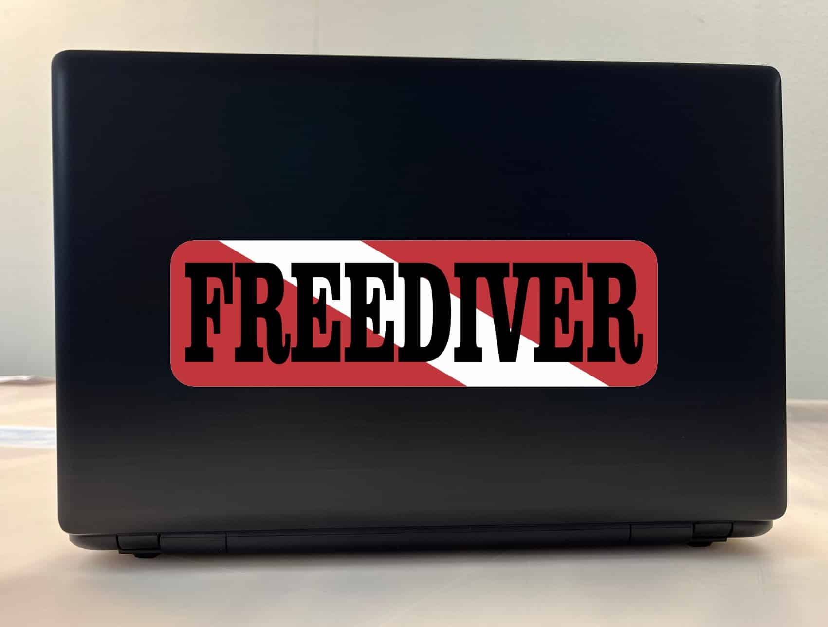 10in x 3in Free Diver Bumper Sticker Vinyl Sports Vehicle Window Door Decal