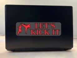 10in x 3in Let's Kick It Karate Bumper Sticker Vinyl Sports Decal Stickers