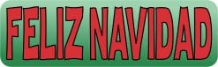 10in x 3in Spanish Feliz Navidad Sticker Vinyl Merry Christmas Stickers