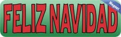 Alternative view of 10in x 3in Spanish Feliz Navidad Magnet Merry Christmas Bumper Magnets