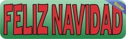 Alternative view of 10in x 3in Spanish Feliz Navidad Sticker Vinyl Merry Christmas Stickers