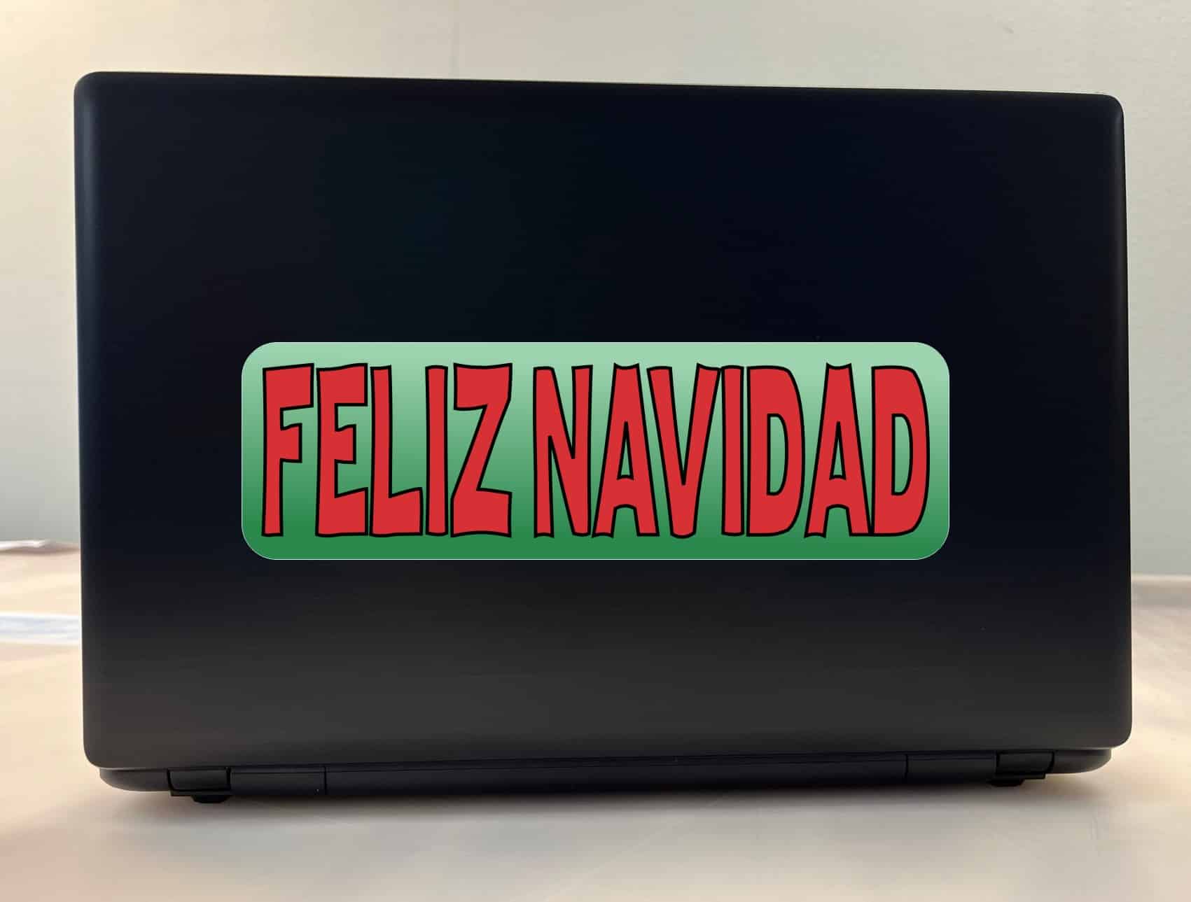 10in x 3in Spanish Feliz Navidad Sticker Vinyl Merry Christmas Stickers - Image 3