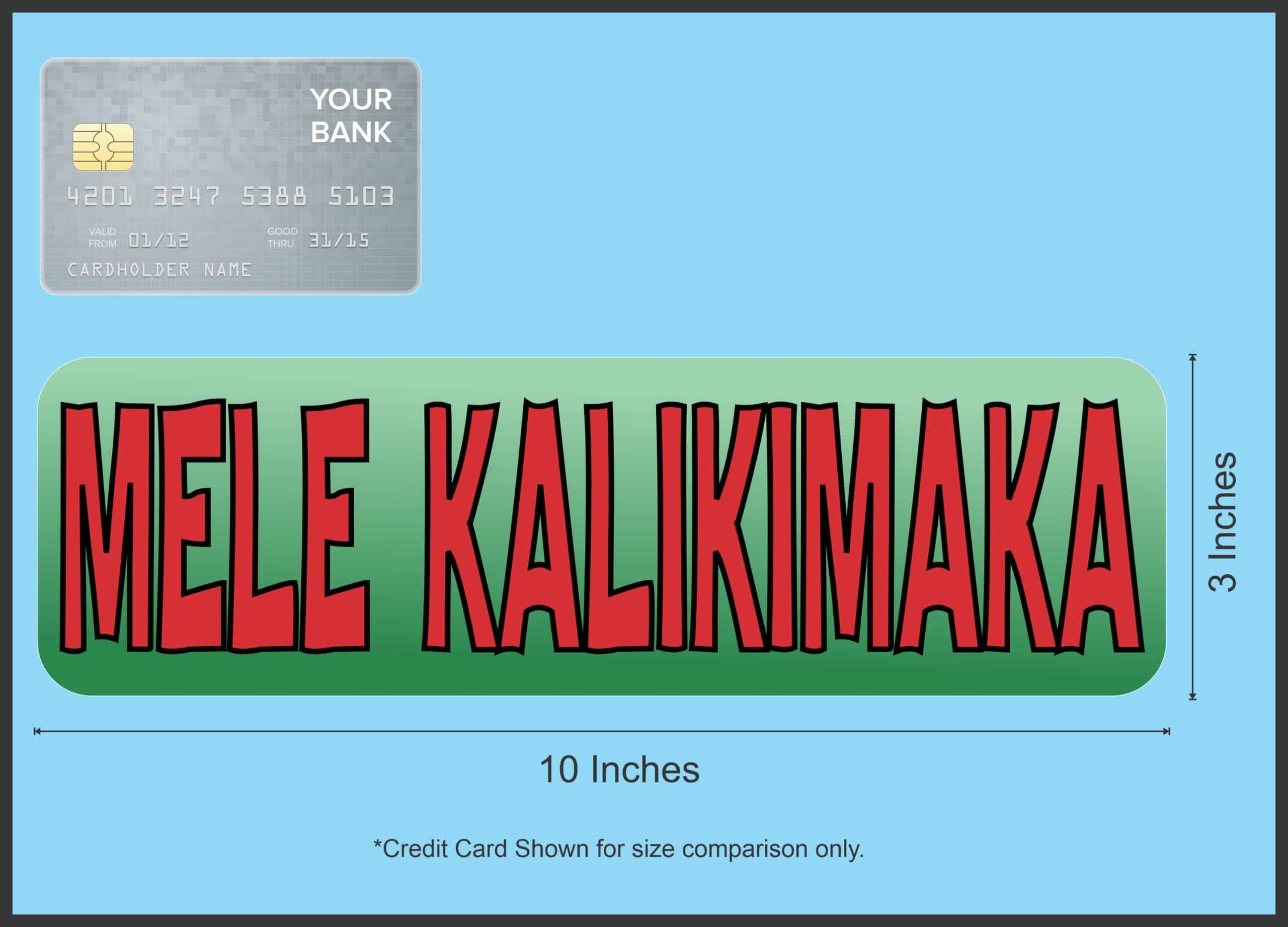 10in x 3in Hawaiian Mele Kalikimaka Magnet Merry Christmas Holiday Magnets - Image 4