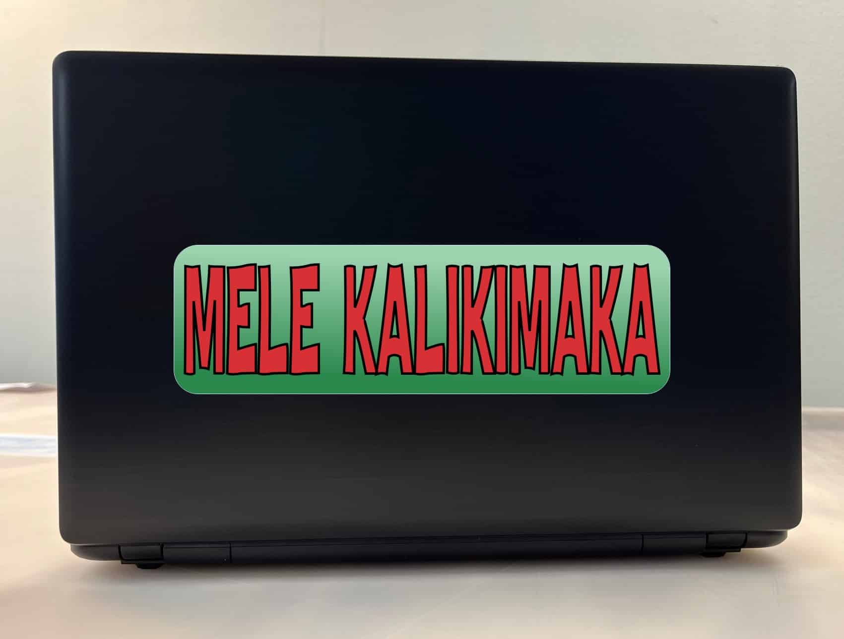 10in x 3in Hawaiian Mele Kalikimaka Sticker Vinyl Merry Christmas Stickers - Image 3