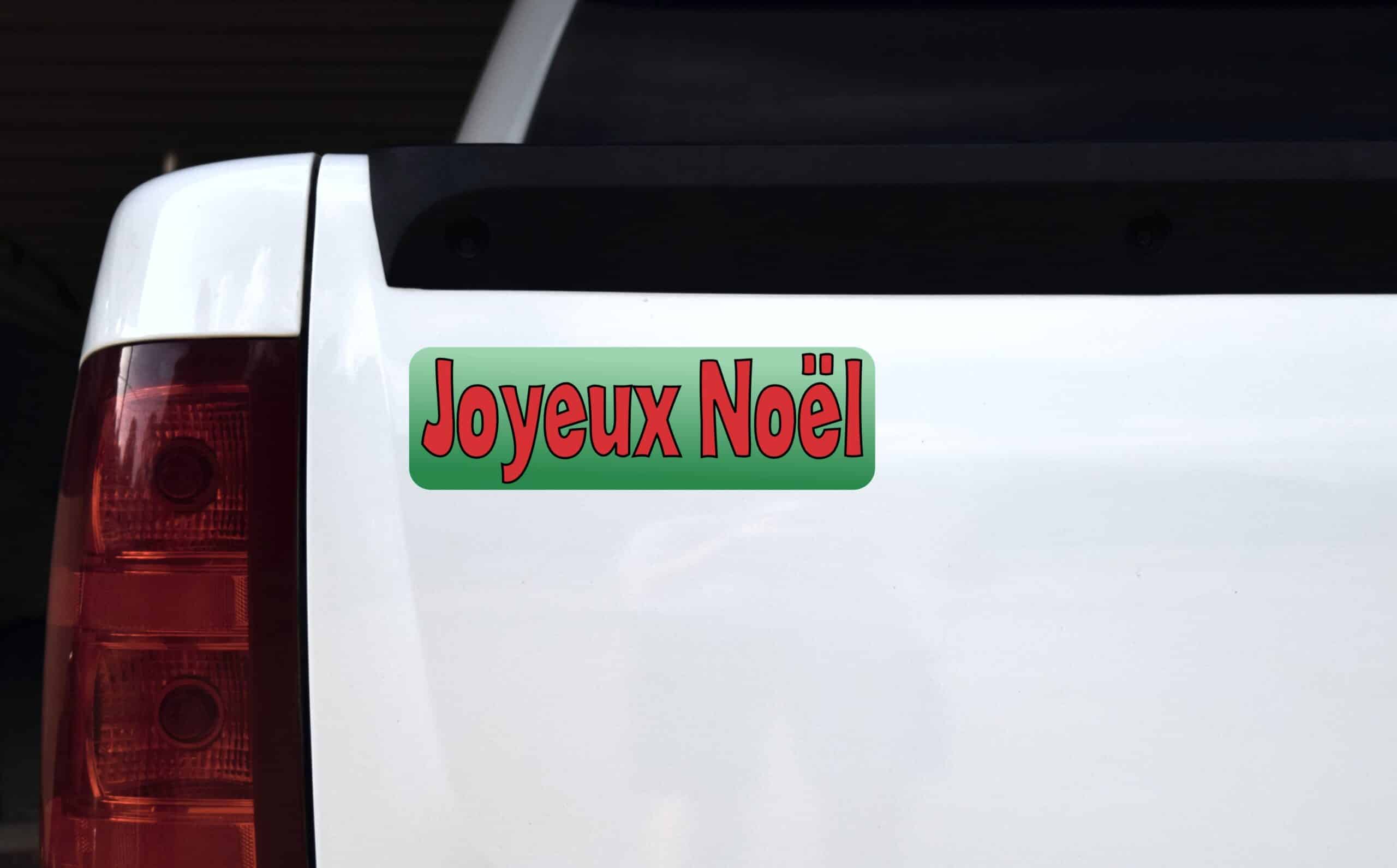 10in x 3in French Joyeux No«l Magnet Merry Christmas Holiday Magnets