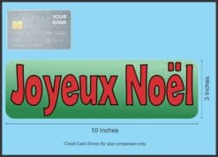 10in x 3in French Joyeux No«l Sticker Vinyl Merry Christmas Decal Stickers