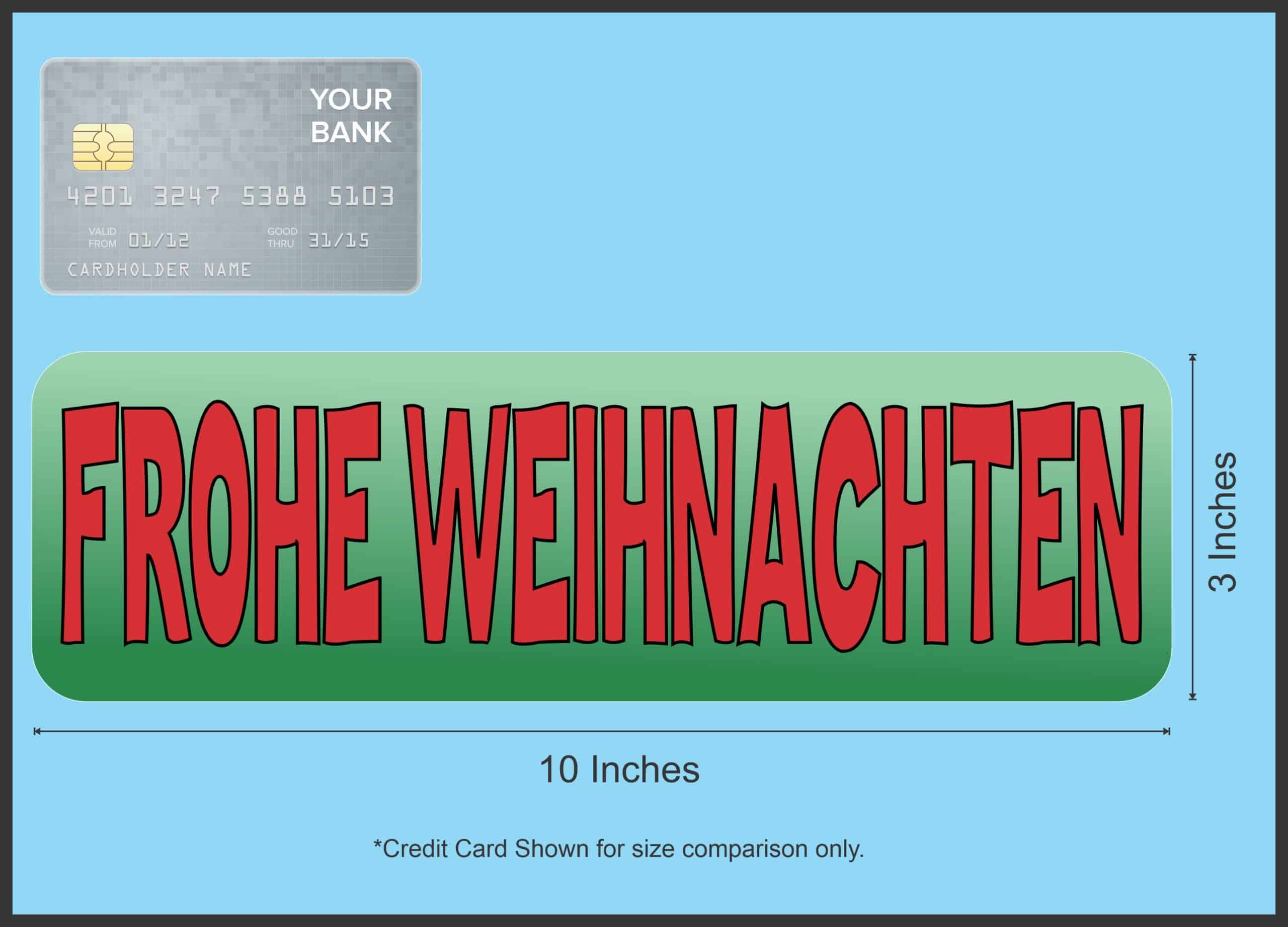 10in x 3in Austria Frohe Weihnachten Sticker Vinyl Merry Christmas Stickers - Image 7