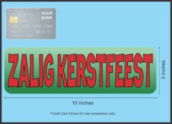 10in x 3in Dutch Zalig Kerstfeest Magnet Merry Christmas Holiday Magnets
