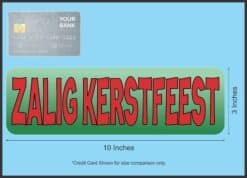 10in x 3in Dutch Zalig Kerstfeest Sticker Vinyl Merry Christmas Stickers