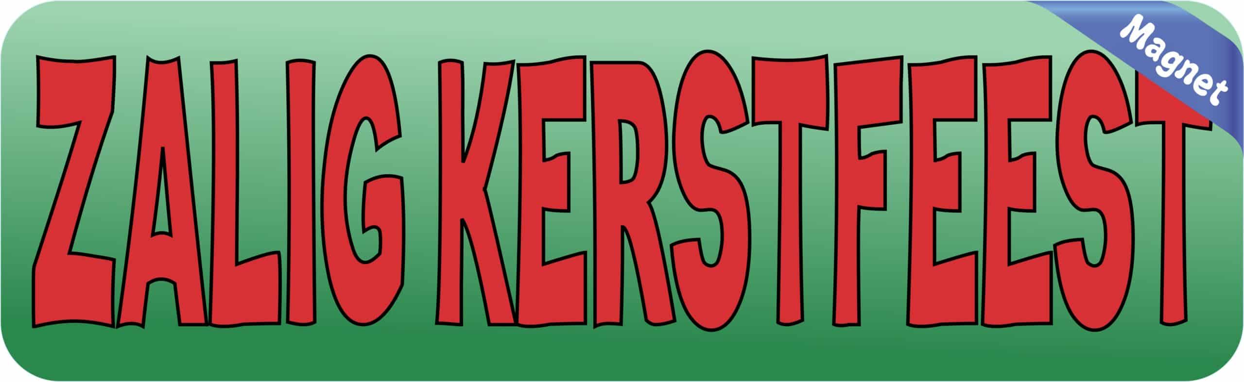 10in x 3in Dutch Zalig Kerstfeest Magnet Merry Christmas Holiday Magnets