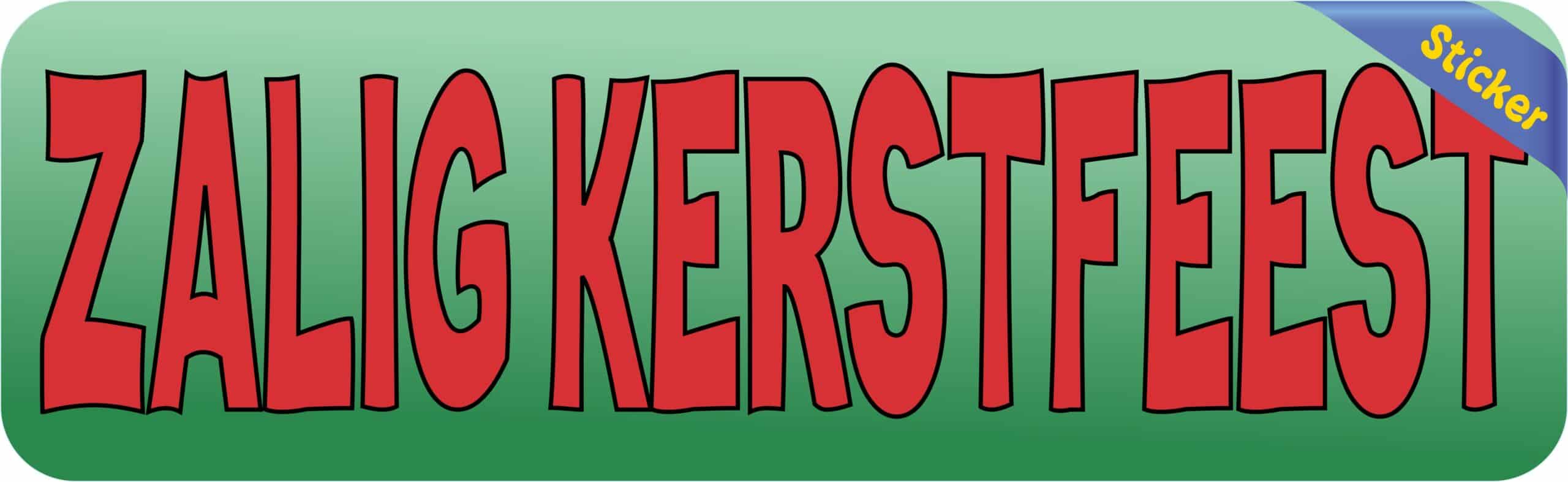 10in x 3in Dutch Zalig Kerstfeest Sticker Vinyl Merry Christmas Stickers