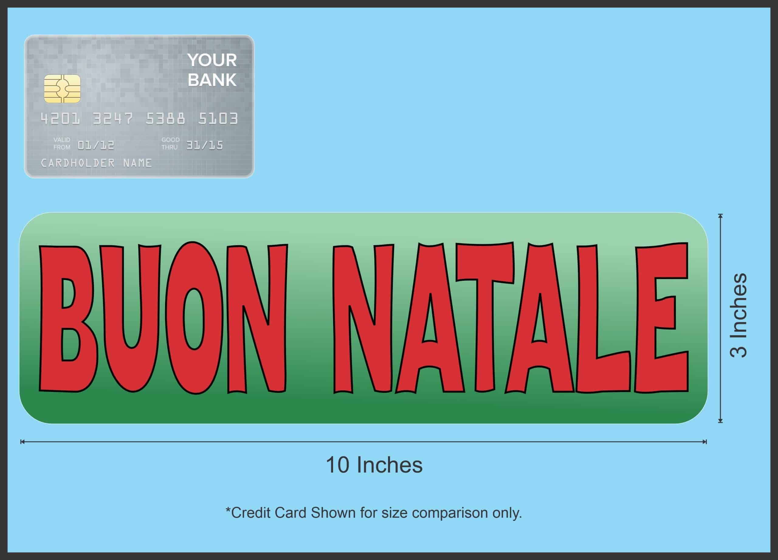 10in x 3in Italian Buon Natale Sticker Vinyl Merry Christmas Decal Stickers - Image 6