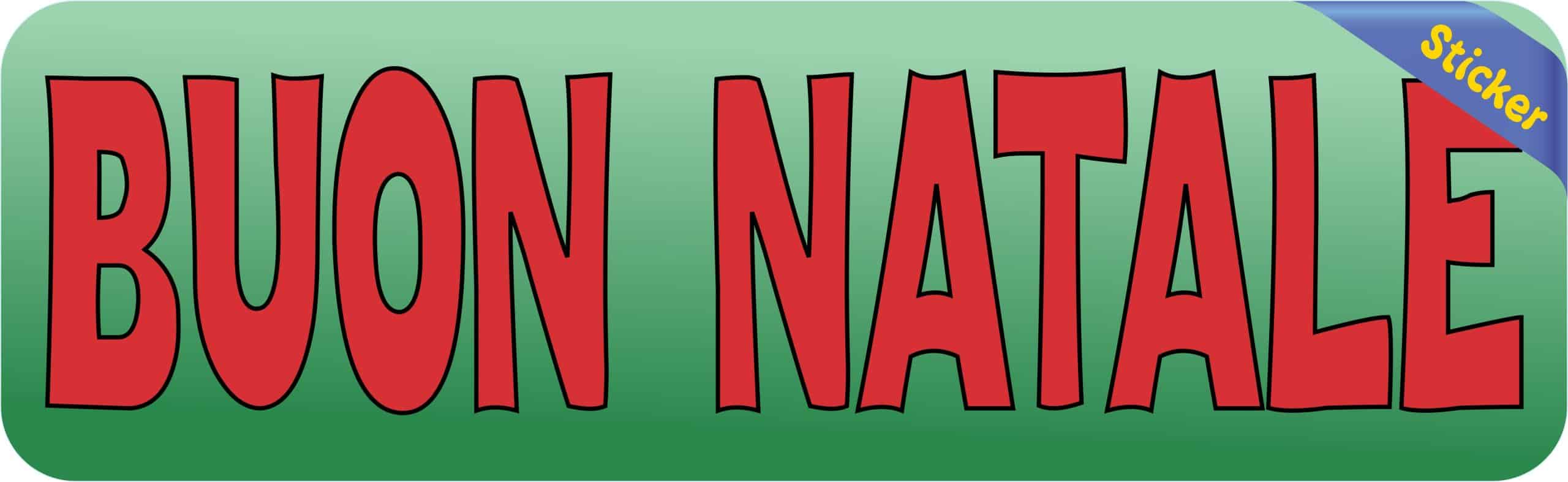 10in x 3in Italian Buon Natale Sticker Vinyl Merry Christmas Decal Stickers - Image 2