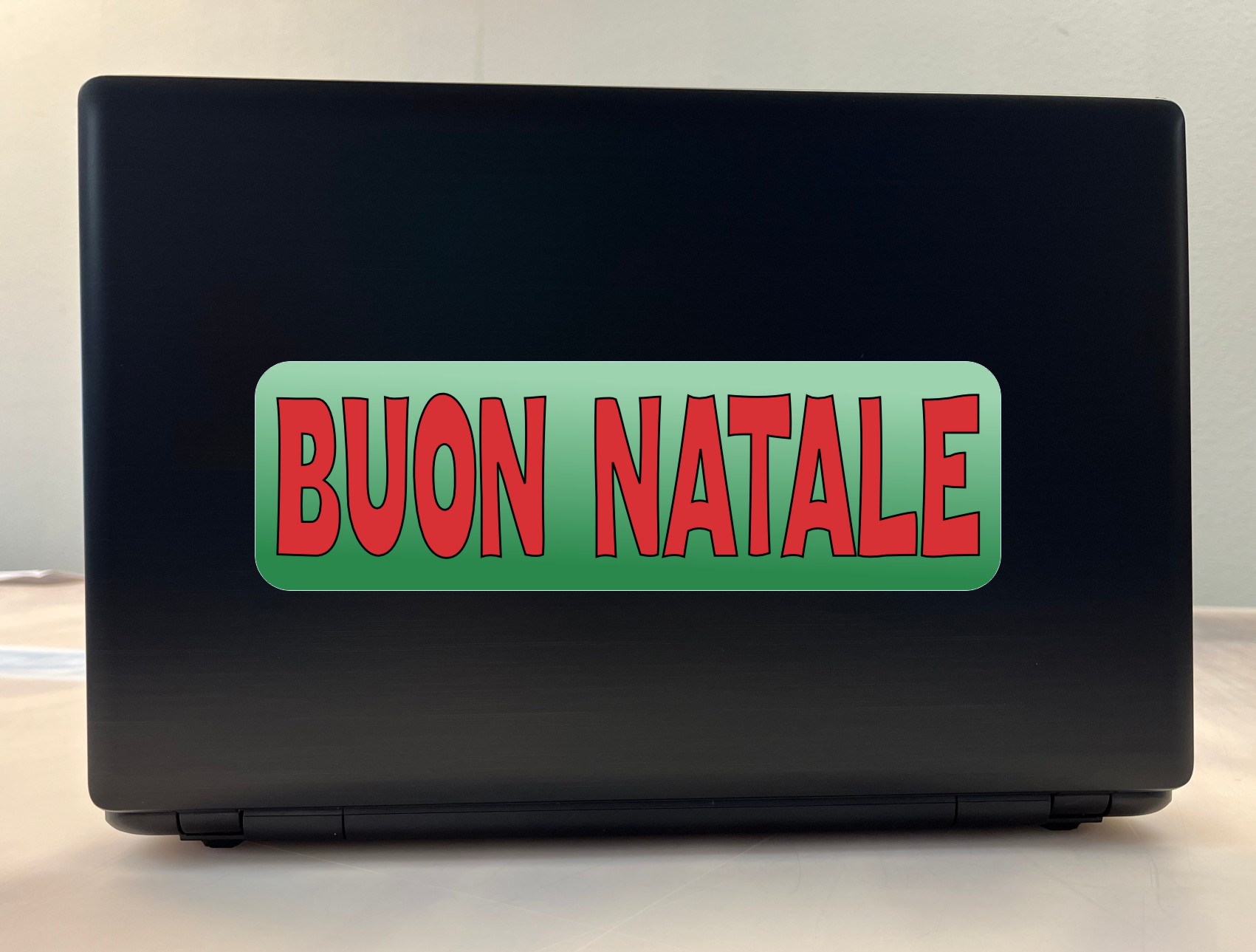 10in x 3in Italian Buon Natale Sticker Vinyl Merry Christmas Decal Stickers - Image 3