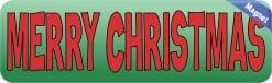 Alternative view of 10in x 3in Merry Christmas Magnet Magnetic Holiday Car Bumper Magnets