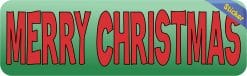 Alternative view of 10in x 3in Merry Christmas Bumper Sticker Vinyl Holiday Decal Stickers