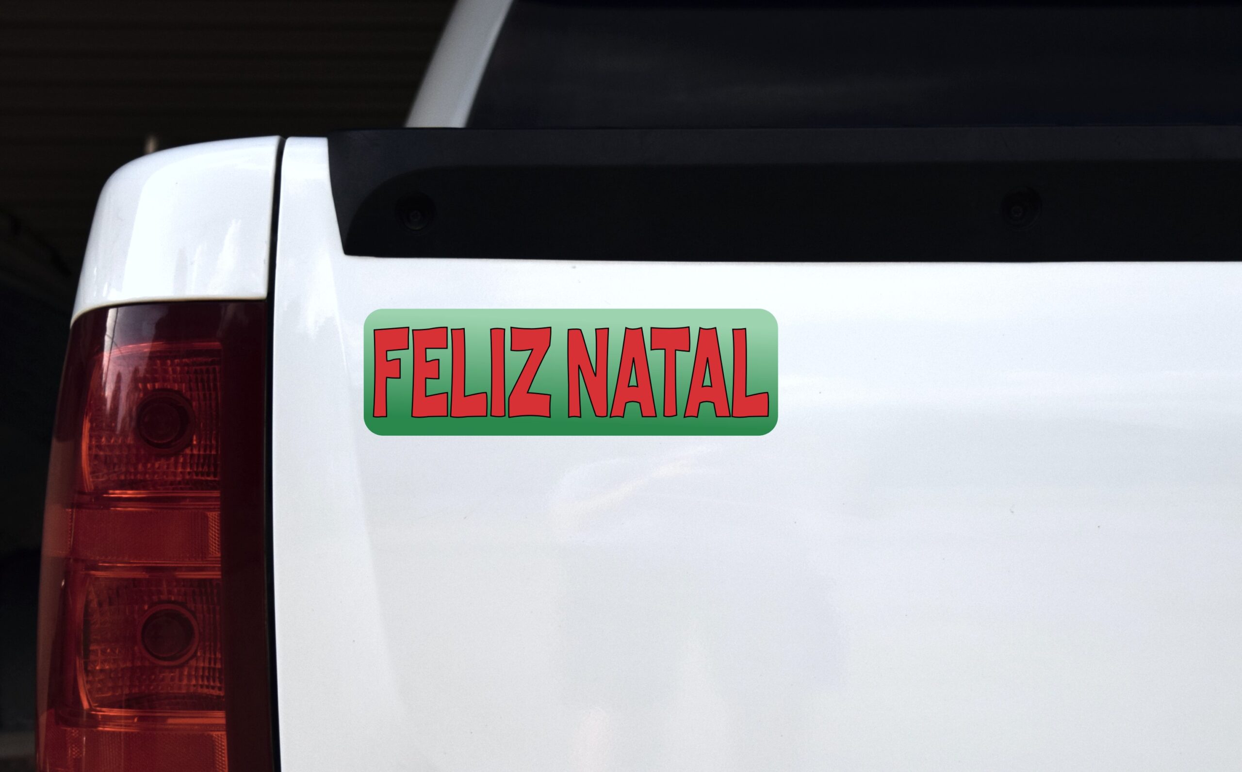 10in x 3in Brazilian Portuguese Feliz Natal Sticker Vinyl Christmas Stickers