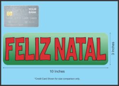 10in x 3in Brazilian Portuguese Feliz Natal Sticker Vinyl Christmas Stickers