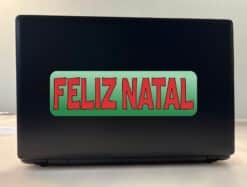 10in x 3in Brazilian Portuguese Feliz Natal Sticker Vinyl Christmas Stickers