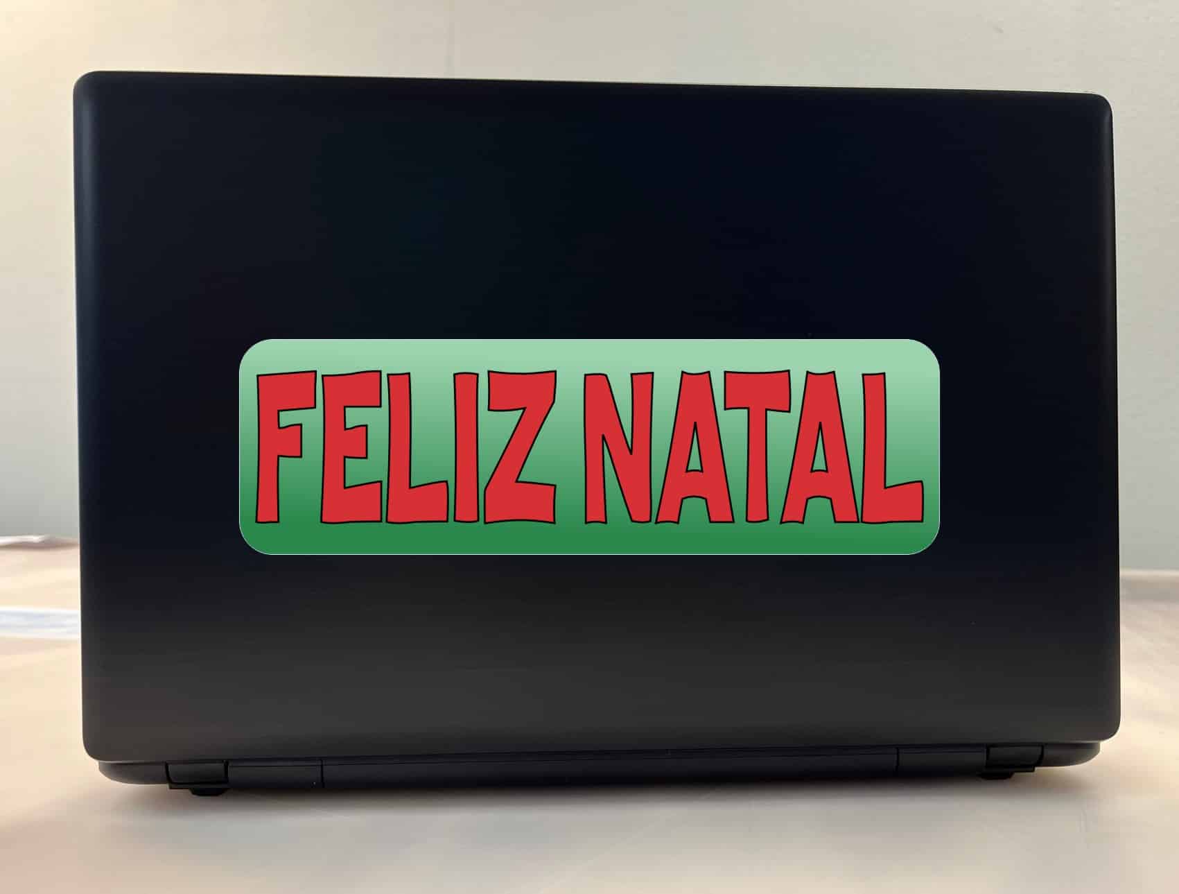 10in x 3in Brazilian Portuguese Feliz Natal Sticker Vinyl Christmas Stickers