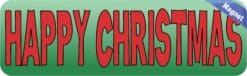 10in x 3in Happy Christmas Magnet Magnetic Holiday Car Bumper Magnets