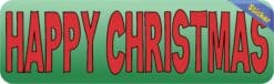 10in x 3in Happy Christmas Bumper Sticker Vinyl Holiday Decal Stickers