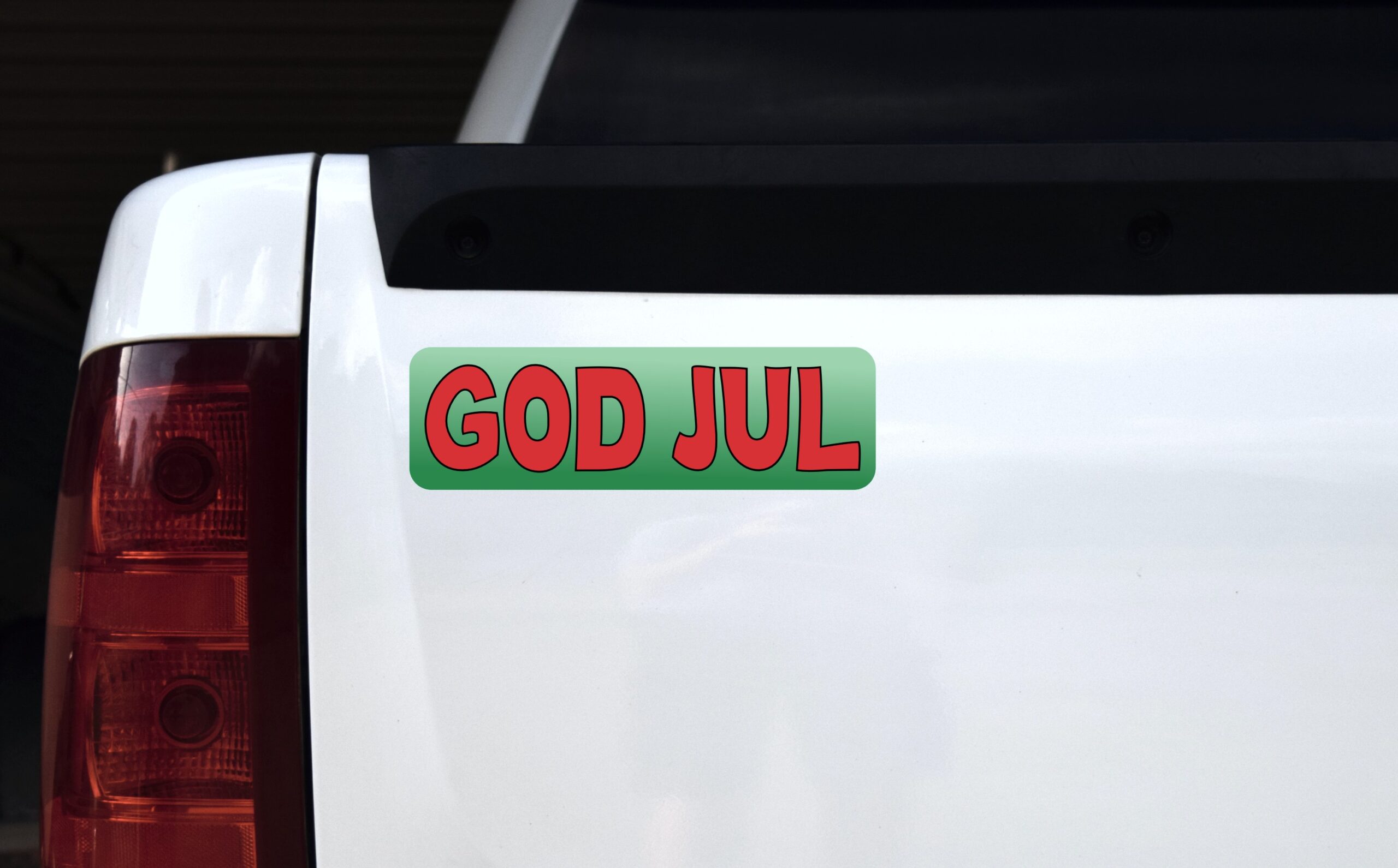 10in x 3in Swedish God Jul Sticker Vinyl Merry Christmas Decal Stickers