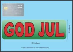 10in x 3in Swedish God Jul Magnet Magnetic Merry Christmas Bumper Magnets