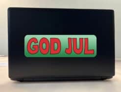 10in x 3in Swedish God Jul Sticker Vinyl Merry Christmas Decal Stickers