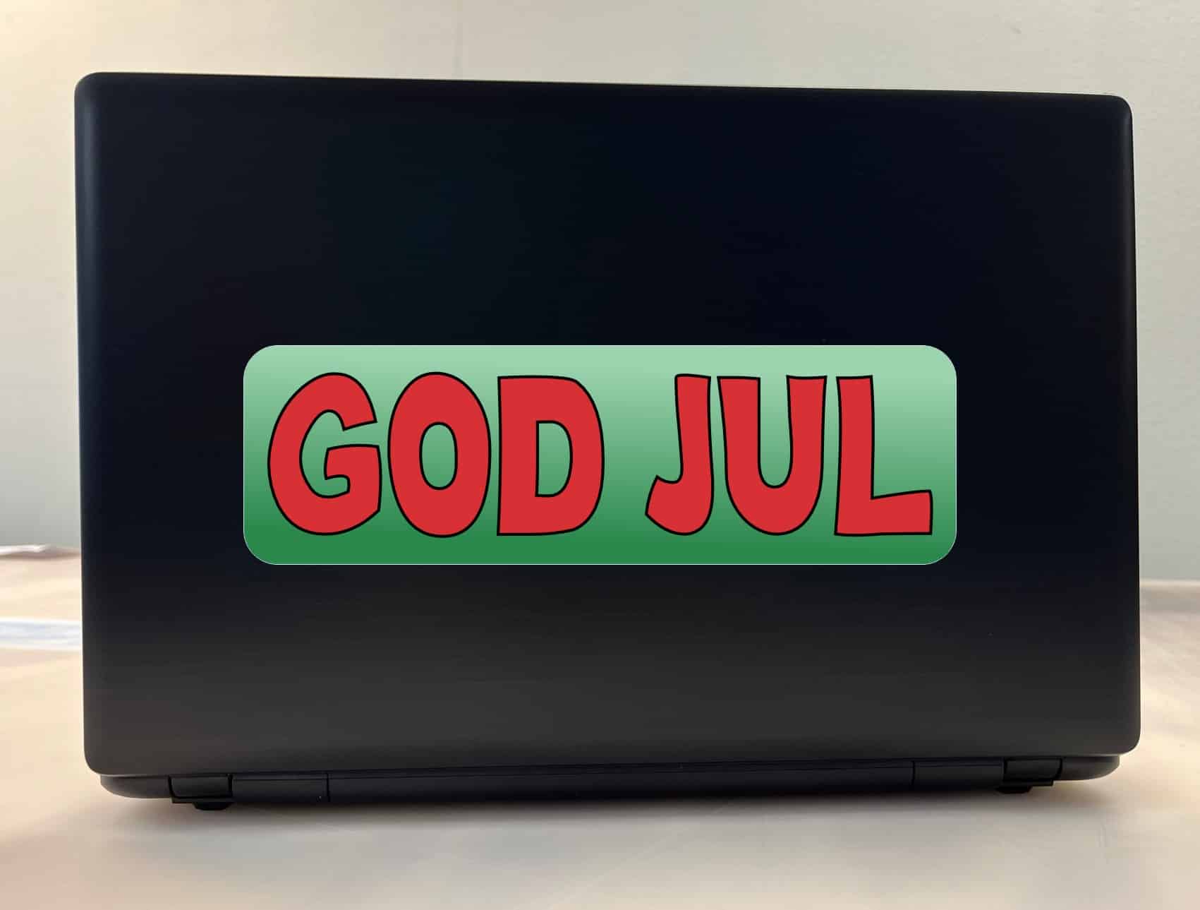 10in x 3in Swedish God Jul Sticker Vinyl Merry Christmas Decal Stickers