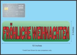 10in x 3in German Fr¶hliche Weihnachten Magnet Vinyl Holiday Magnets