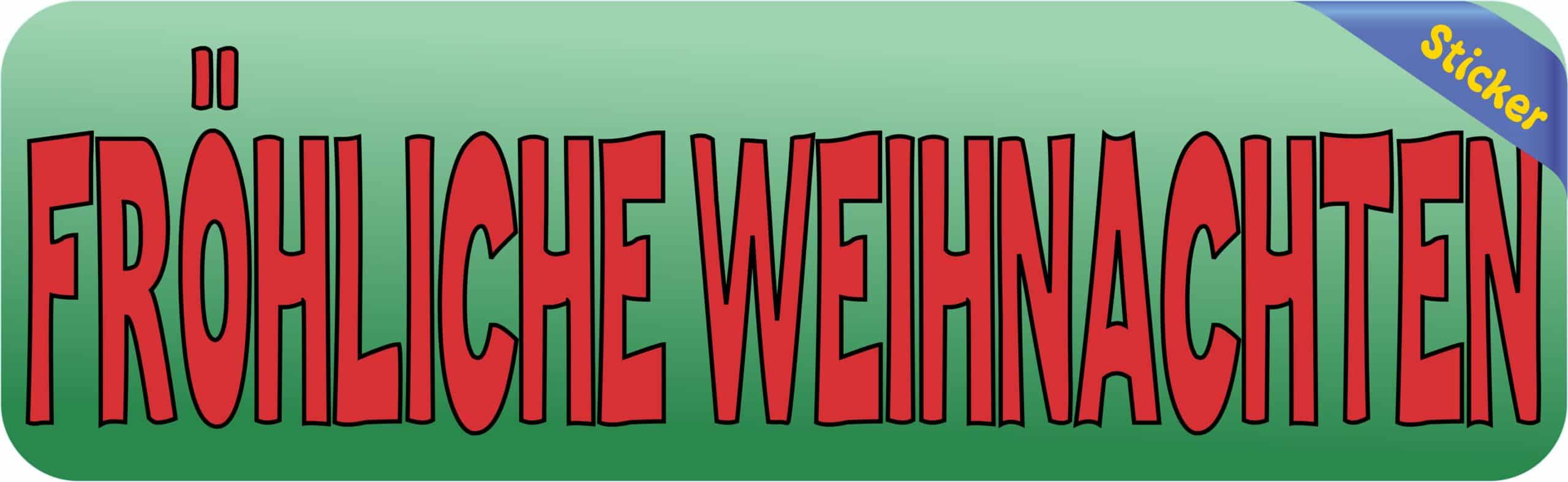 10in x 3in German Frohliche Weihnachten Sticker Vinyl Holiday Decal Stickers