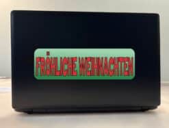 10in x 3in German Frohliche Weihnachten Sticker Vinyl Holiday Decal Stickers