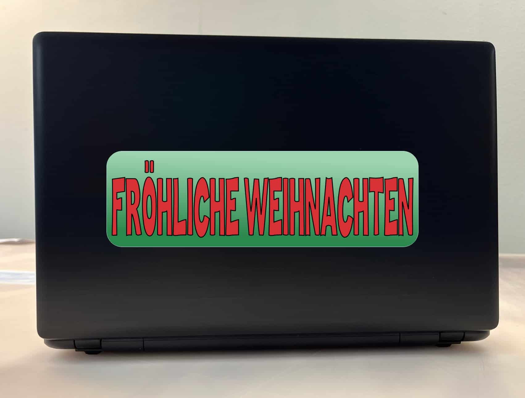 10in x 3in German Frohliche Weihnachten Sticker Vinyl Holiday Decal Stickers