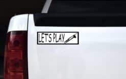10in x 3in Let's Play Trombone Bumper Sticker Vinyl Music Vehicle Decal