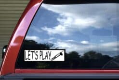 10in x 3in Let's Play Trombone Bumper Sticker Vinyl Music Vehicle Decal