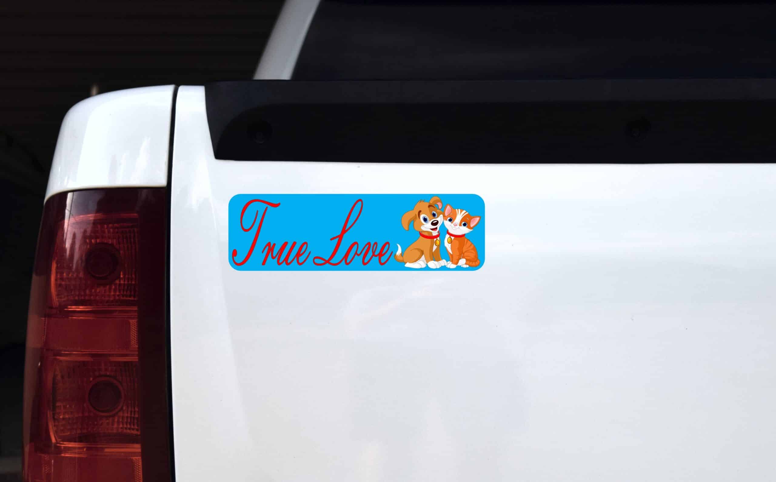 10in x 3in True Love Pets Magnet Magnetic Animal Dog Cat Car Bumper