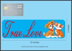 10in x 3in True Love Pets Bumper Sticker Vinyl Animal Vehicle Stickers