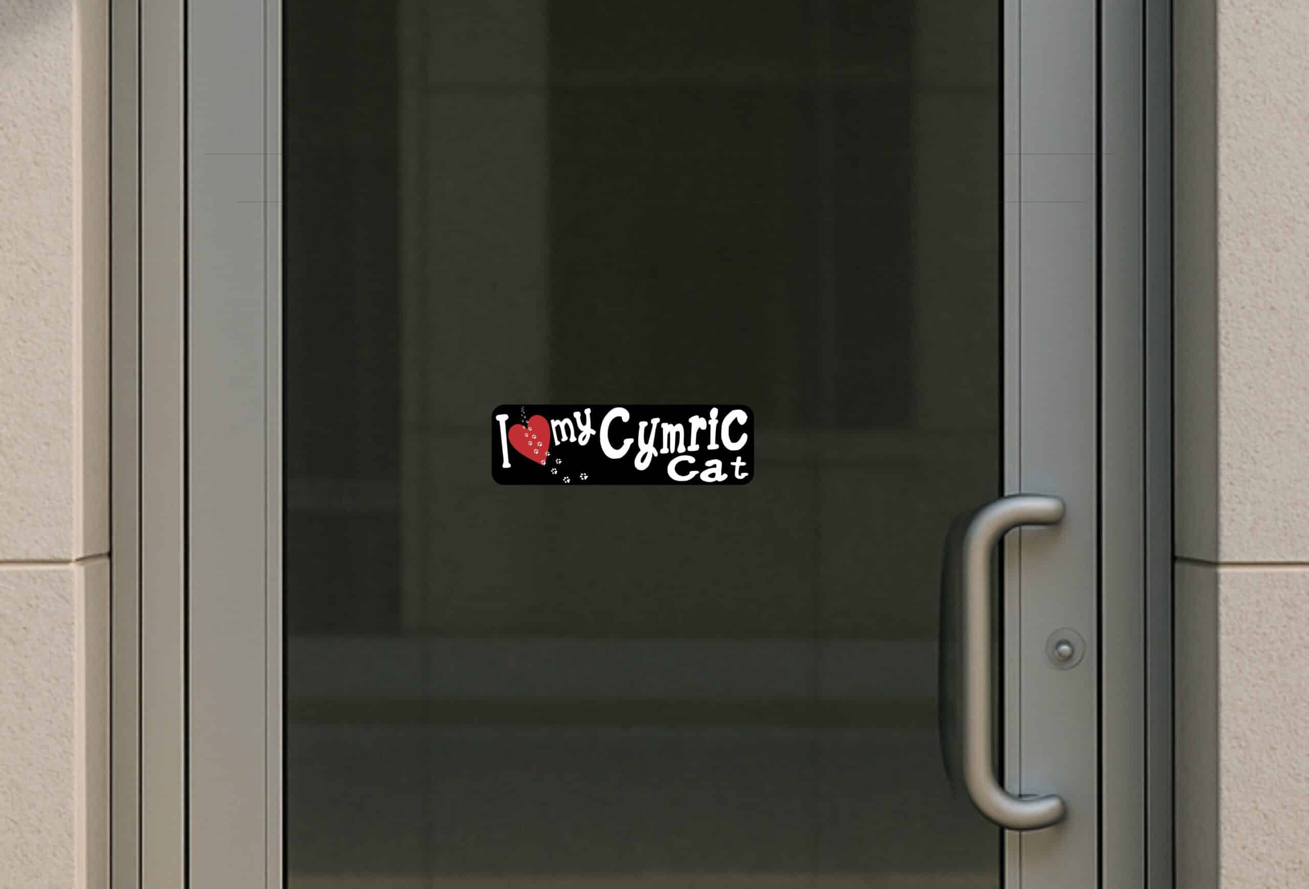 10in x 3in I Love My Cymric Cat Bumper Sticker Vinyl Vehicle Window Decal