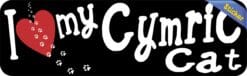 10in x 3in I Love My Cymric Cat Bumper Sticker Vinyl Vehicle Window Decal