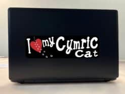 10in x 3in I Love My Cymric Cat Bumper Sticker Vinyl Vehicle Window Decal