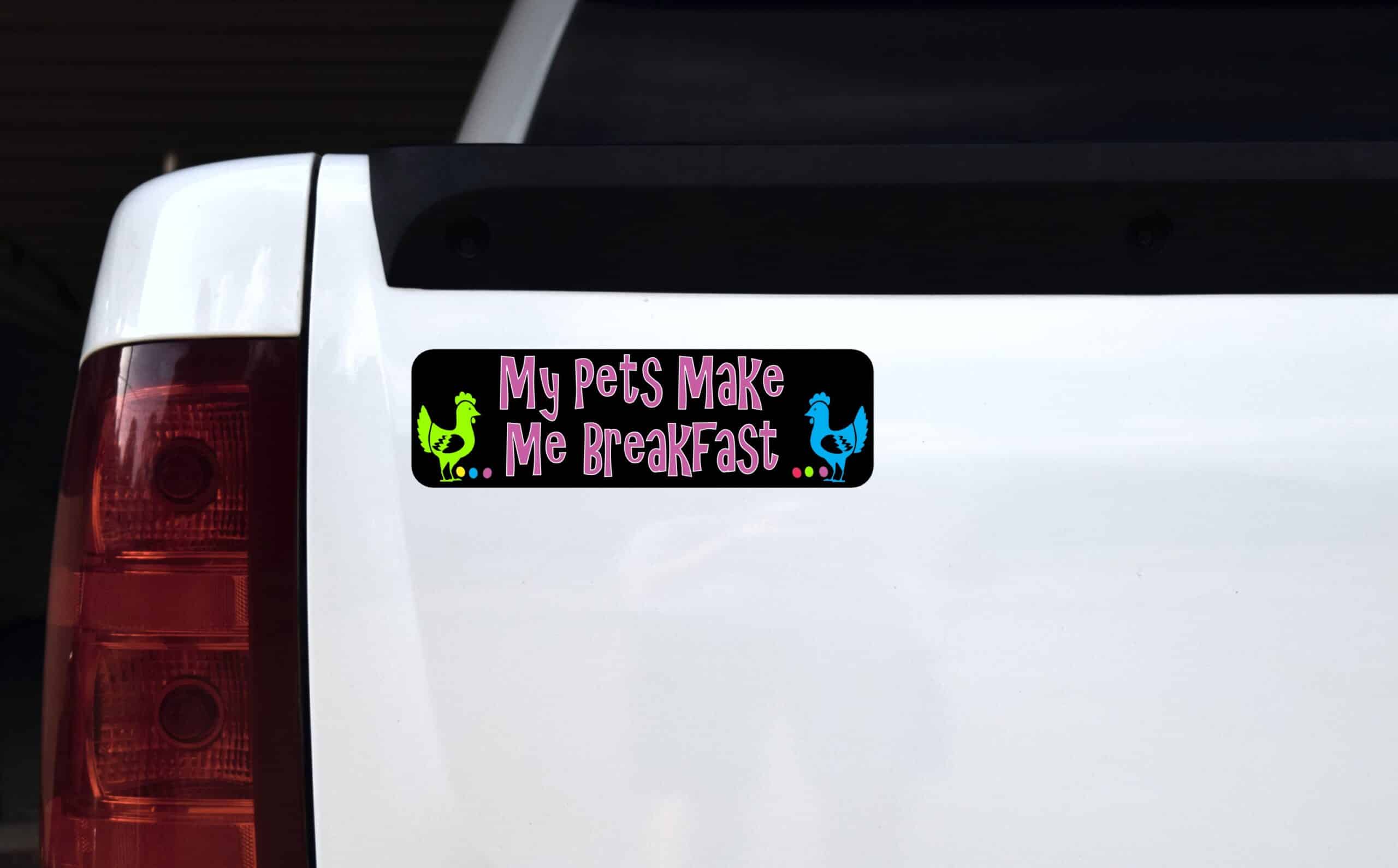 10in x 3in My Pets Make Me Breakfast Chicken Magnet Magnetic Pets Magnets
