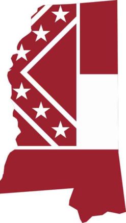 Die Cut Mississippi Flag Sticker