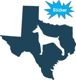 3.5in x 3.5in Die Cut Texas DoBerman Sticker Vinyl Dog Decal Car Stickers