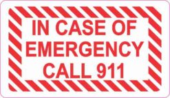 In Case of Emergency Call 911 Sticker