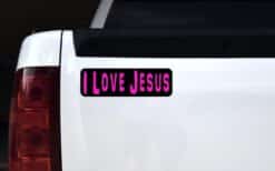 10in x 3in I Love Jesus Bumper Sticker Vinyl Religious Car Truck Decal