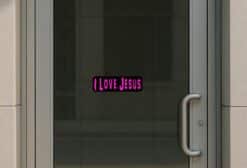 10in x 3in I Love Jesus Bumper Sticker Vinyl Religious Car Truck Decal