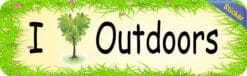 10in x 3in I Love Outdoors Bumper Sticker Vinyl Vehicle Decal St
